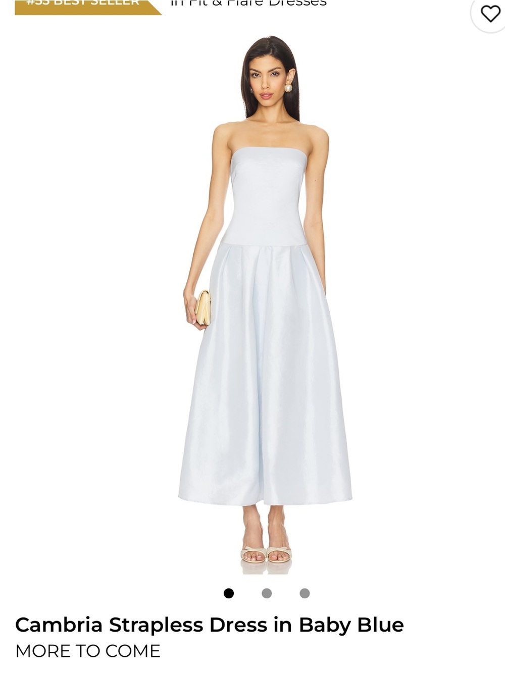 Cambria Strapless Dress in Baby Blue